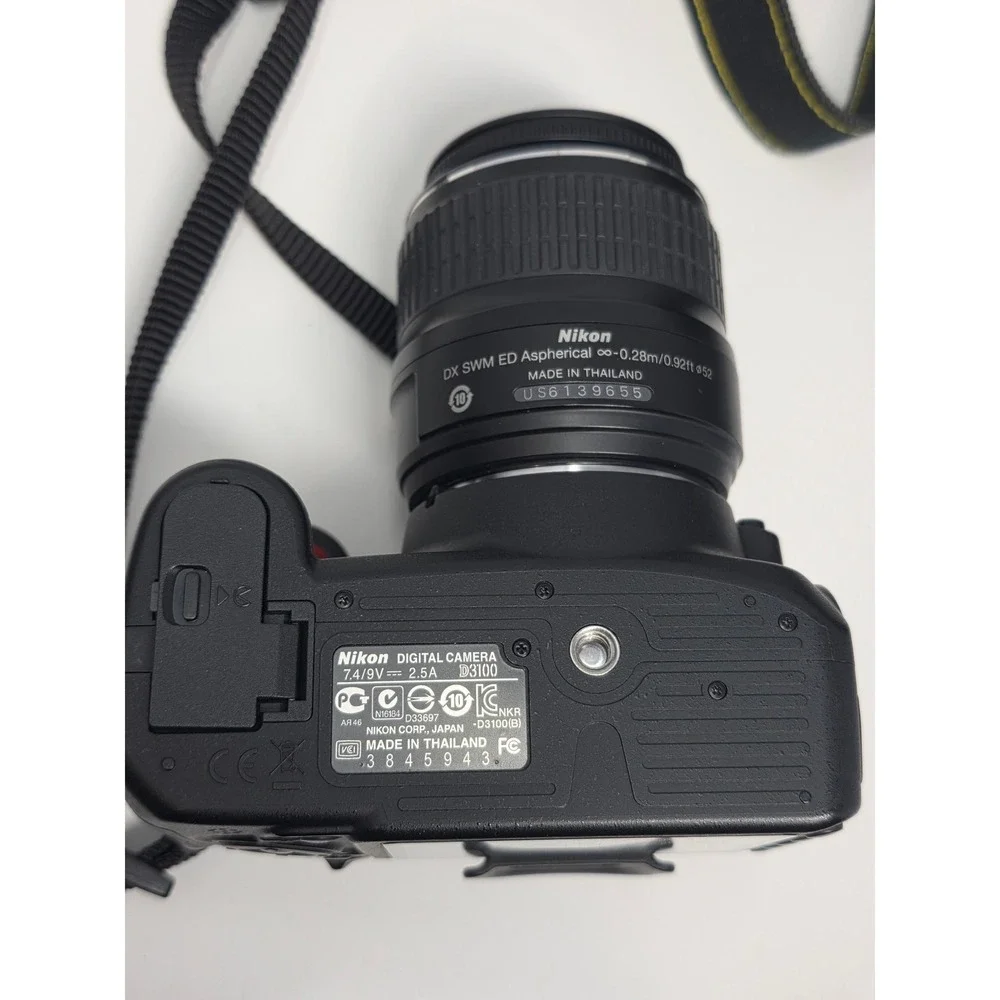 Nikon D3100 DSLR Camera Bundle 18-55mm 35mm 70-300mm Lenses Case Charger